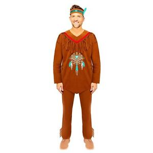 XL Native American Chief Costume - Wild West Fancy Dress for Men