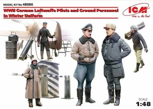 ICM 48086 pilotos de la Luftwaffe alemana, personal de tierra uniforme de invierno, escala 1/48 - Imagen 1 de 12