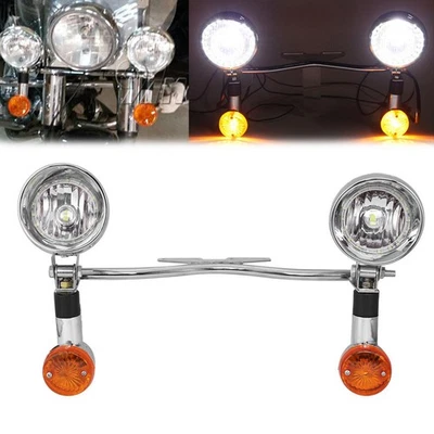 Kit de luces de señal de giro cromadas para Harley Road King Classic Foto 1 de 4