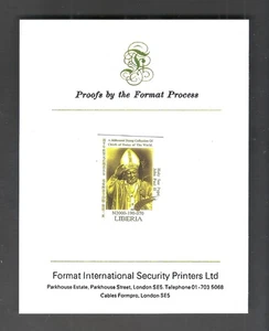 Liberia 1999 USA UN Summit Italy Vatican Holy See Pope John Paul II Proof MNH - Picture 1 of 2