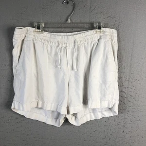Old Navy Shorts Womens XL Linen Blend Elastic Waist Drawstring Pockets Summer Ca - Picture 1 of 13