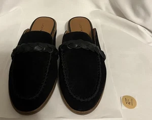 Lucky Brand Black Panlin 2 Leather Loafer Mule Size 7.5 M - Picture 1 of 7