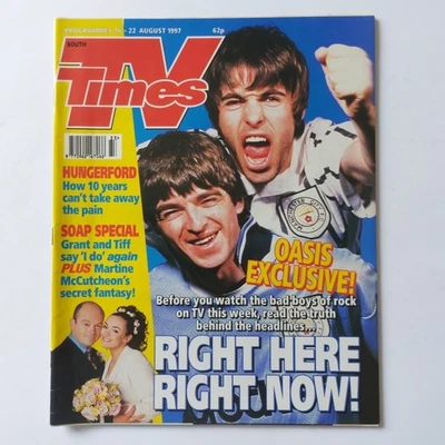 OASIS Right Here Right Now - RARE UK TV Times Magazine (AUG 1997) - Image 1 of 4