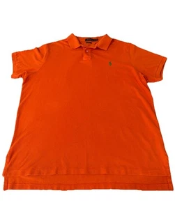 Polo Ralph Lauren Polo Shirt Orange Short Sleeve Pony Mens XXL/TTG - Picture 1 of 7