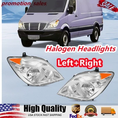 1 Pair LH+RH Headlights For 07-13 Dodge/Mercedes/Freightliner Sprinter 2500 3500 - Image 1 of 4