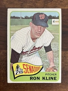 1965 Topps Baseball Card Ron Kline Washington Senators #56 - Foto 1 di 2