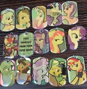 15 My Little Pony Dog Tag W/ Starlight Glimmer Have Scrapes, Peel Off Protector - Picture 1 of 13