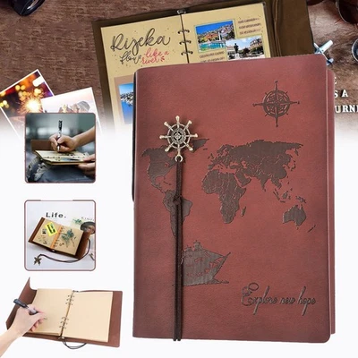 MARKENLOS Notizbuch, Leder Notizbuch A5 Notizbücher Tagebuch Vintage Skizzenbuch für Reise