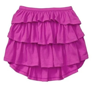 NWT Gap Kids Jewel Box Sapphire Magenta Hi Low Hem Ruffle Tier Skirt 6/7 NEW - Picture 1 of 1