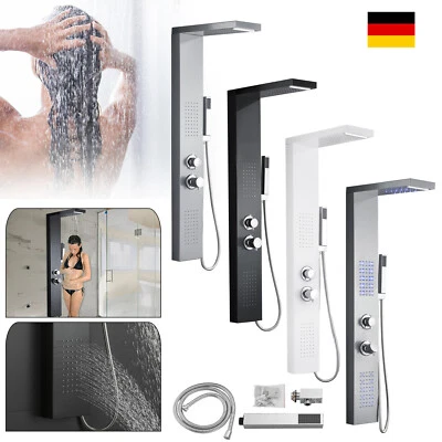 Edelstahl Duschpaneel Regendusche Duschset Duscharmatur Wasserfall Massage Dusch - Bild 1 von 4