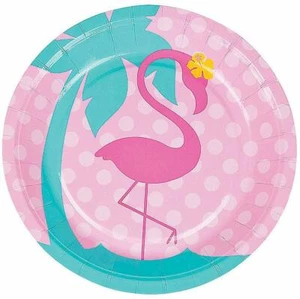24 Flamingo design 7" plates for party, holiday, carnival, and all occasions - Picture 1 of 1