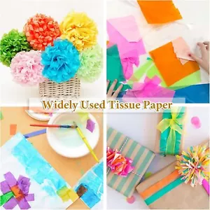 60 Sheets 20"x14" Wrapping Tissue Paper Bulk in 10 Assorted Colors for Gift Bags - Picture 1 of 4