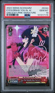 BLANCO NEGRO OSHI NO KO E044 EYES DRAW YOU IN, AI PINK SIGNATURE PSA 10 - Imagen 1 de 1