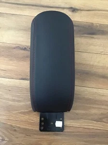 2016 Jeep Renegade Trail Hawk Console Armrest Black Leather Red Stitch Sliding - Picture 1 of 7