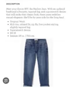 Cabi New NWT Harlow Jean #6492 Blue denim cropped Size 00-16 Reg Was $142 - Picture 1 of 3