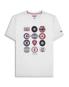 Lambretta Badges Crew Neck T-Shirt White 4006 - Picture 1 of 2