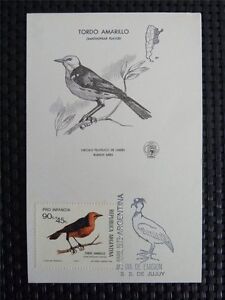 ARGENTINIEN MK 1967 VOGEL VÖGEL BIRD BIRDS MAXIMUMKARTE MAXIMUM CARD MC CM c3925