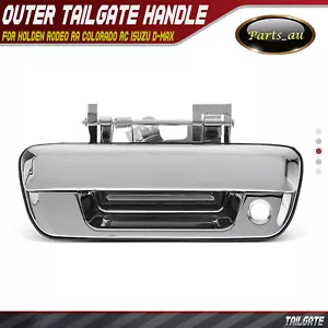 Chrome Tailgate Handle W/ Keyhole for Holden Rodeo RA Colorado RC Isuzu DMax TFR - Picture 1 of 10