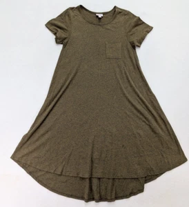 LuLaRoe Carly Women's Dress Size XS Green Midi Stretch Knit - Picture 1 of 15