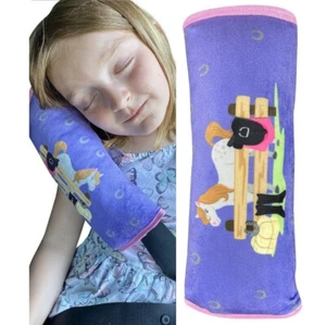 HECKBO Auto Schlafkissen Bauernhof Pferd Motiv für Kinder Mädchen, Neu - Bild 1 von 4