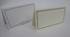 60 Table Name Place Cards - Wedding - White / Silver or Cream / Gold 