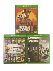 Lotto giochi Xbox One Grand Theft Auto 5 Red Dead Redemption 2 Rainbow Six Siege - Foto 1 di 24