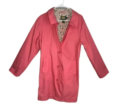 Chaqueta de Lluvia Cabelas Botón Frontal Talla Grande Rosa Longitud Media Bolsillos Forrados Foto 1 de 4