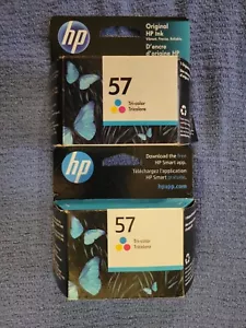 Lot of 2 HP 57 Tri-Color Ink Cartridges C6657AN - Picture 1 of 2
