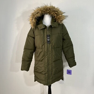 Abrigo Parka BE ILIMITADOS Mujer Anorak Verde Imitación Piel Capucha Talla XS NUEVO CON ETIQUETAS Foto 1 de 4