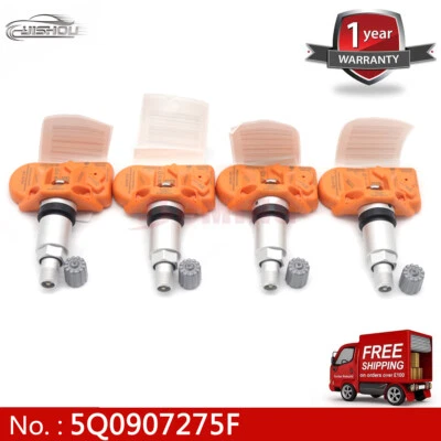5Q0907275F 4PCS Tire Pressure Sensor For Audi VW PORSCHE Passat 5Q0907275B TPMS - Image 1 of 4
