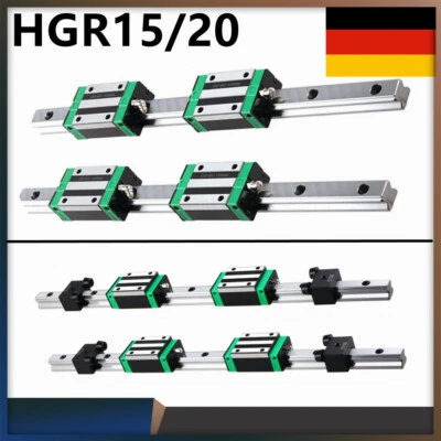 HGR15/20 Linearführung Schiene+4X HGH15/20CA Blöcke &4X Begrenzungsblock CNC DE - Bild 1 von 4