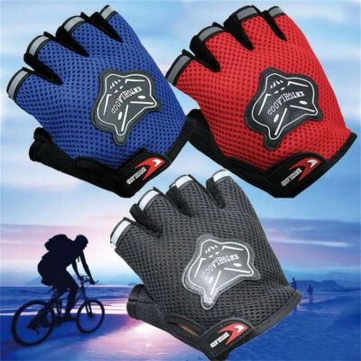 Kids Adult Half Finger Mesh Cycling Gloves Climbing Outdoor Sport Bicycle AU - image 1 of 4