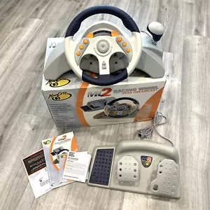 Mad Catz Racing Wheel Sega Dreamcast Race Steering MC2 MC 2 Cats w/ Box Manuals - Picture 1 of 12
