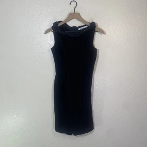 DVF DIANE VON FURSTENBERG PANSY BLACK CLASSIC WOOL DRESS COCKTAIL SIZE 2 - Picture 1 of 9