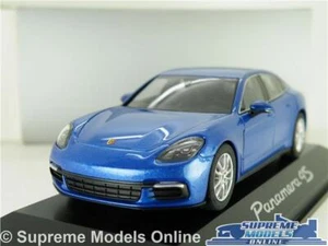 PORSCHE PANAMERA 4S MODEL CAR BLUE 1:43 SCALE SPECIAL ISSUE 7210G HERPA K8 - Picture 1 of 4