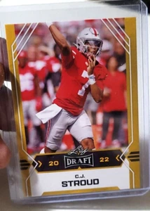 2022 Leaf Draft RC CJ STROUD Rookie 3 Card Lot NFL Texans Football Card - Picture 1 of 4