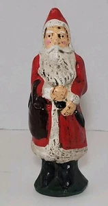 Vintage Concrete Santa Claus Father Christmas Figurine Decor  - Picture 1 of 12