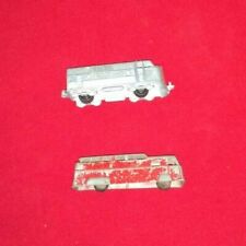LOT OF 2 MIDGETOY VEHICLES Silver LOCOMOTIVE and Red BUS FREE SHIPPING!
