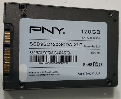PNY XLR8 PRO SSD 120GB SATA III 6Gb/s SSD9SC120CGDA-XLP 2.5"  - Image 1 of 2