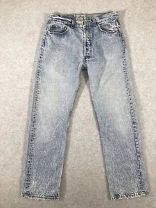 Vtg Levis 501 button fly Jeans Men 34 x 30** Acid wash Red Batwing 80's Straight - Picture 1 of 17