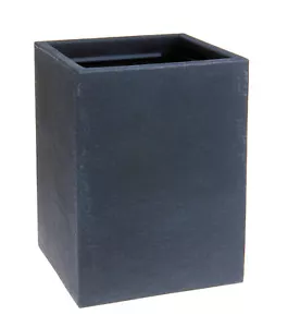 Kunststoff Pflanz Kübel eckig - 40 cm / anthrazit - Übertopf Blumen Kasten Säule - Bild 1 von 1