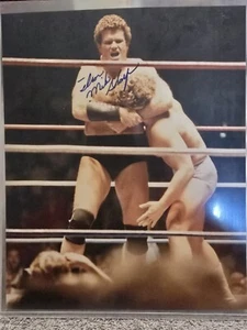 Iron Mike Sharpe autografo firmato 8x10 foto wrestling WWF - Foto 1 di 3
