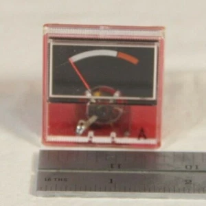 Lot of 3 Vintage Unlabeled Panel Meters 1.5" 38mm - Red Back - See Pics - Picture 1 of 4