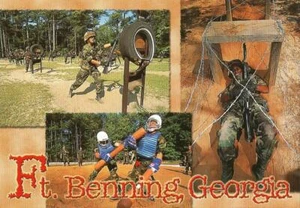 Postal GA Georgia Fort Benning Hogar de la Escuela de Infantería Sin Usar COMO NUEVA - Imagen 1 de 1