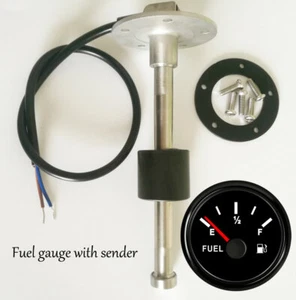 Fuel level gauge with sender sending unit 0-90 ohms 6-1/2" 165mm Black USA STOCK - Picture 1 of 8
