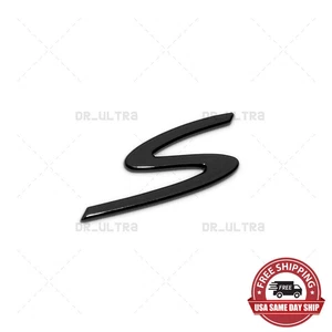 New 20+ Black Porsche 911 Taycan S Letter Rear Badge Liftgate Emblem Deck Lid - Picture 1 of 6