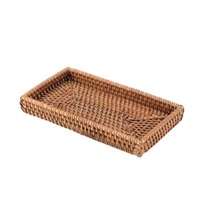 Better Homes & Gardens  Brown Rattan Bathroom Cosmetic & Toiletry Tray - Picture 1 of 10