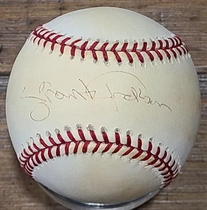 GRANT JACKSON SIGNED OAL BUDIG BASEBALL YANKEES PHILLIES PIRATES ORIOLES DEC - Picture 1 of 2