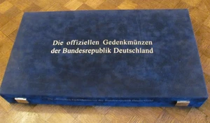 Münzkassette mit Samtbezug für offizielle 5 DM bzw. 10 DM Gedenkmünzen - Bild 1 von 6