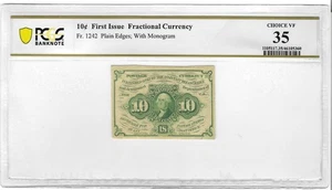 First Issue Fraction Currency - 10 cent - Picture 1 of 1